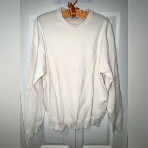 ZARA SOFT TEXTURED KNIT MENS SWEATER. Oyster white. Size medium. NWOT